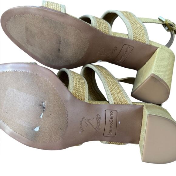 NWOT Franco Sarto Buco Raffia Heeled Sandal in Natural – Sz 11M - Picture 7 of 7